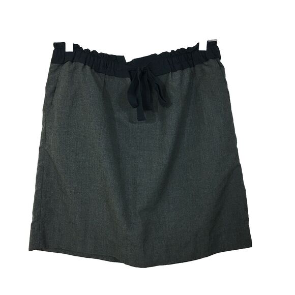 Gap Skirt Adult Women's Gray M Navy Polyester Tie Up Elastic with Pockets B - Picture 1 of 10